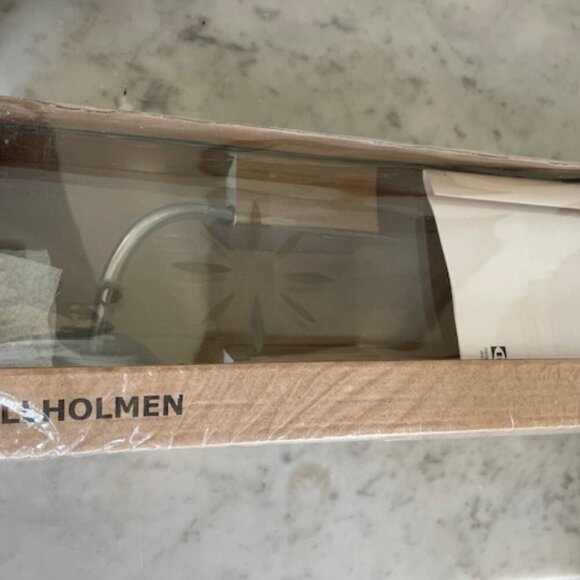 IKEA Lillholmen Etched Floral Glass Wall Shelf Discontinued - Picture 10 of 13